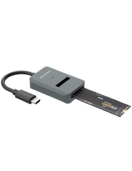 Aisens adaptador dock usb-c para ssd m2 sata- gris nvme ngff aisens asuc-m2d012-gr