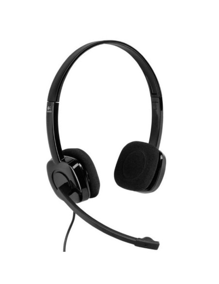 Logitech auriculares diadema con micrófono logitech h151 jack 3.5mm