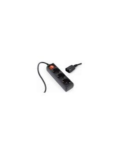 Gembird regleta ups 3 schuko a c14 sai 0.6m negra