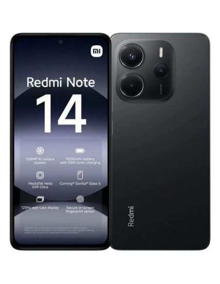 Xiaomi smartphone redmi note 14 6gb 128gb negro oc-6gb-128gb-6,67 -android