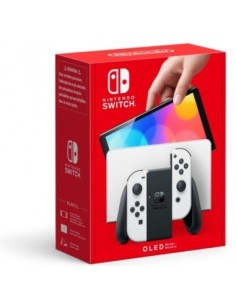 Nintendo consola nintendo oled blanca incluye base- 2 mandos joy-con