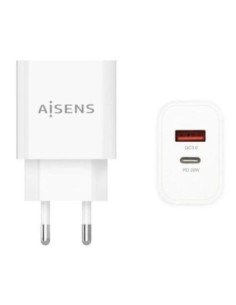 Aisens cargador pared a110-0681 usb-c- usb 20w blanco