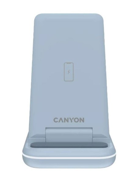 Canyon cargador inalambrico plegable ws-304 2 en 1 azul polvo