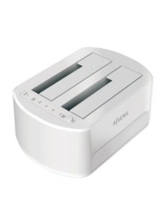 Aisens docking station para discos duros asds-d02w/ blanca