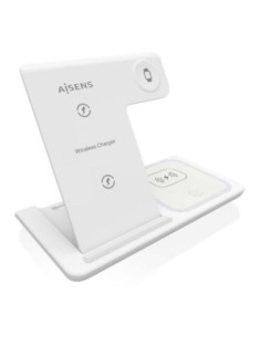 Aisens base de carga inalambrica 3 en 1 15w blanca