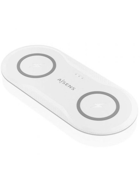 Aisens cargador inalambrico doble asch-15w2wc059-w- 15w- blanco