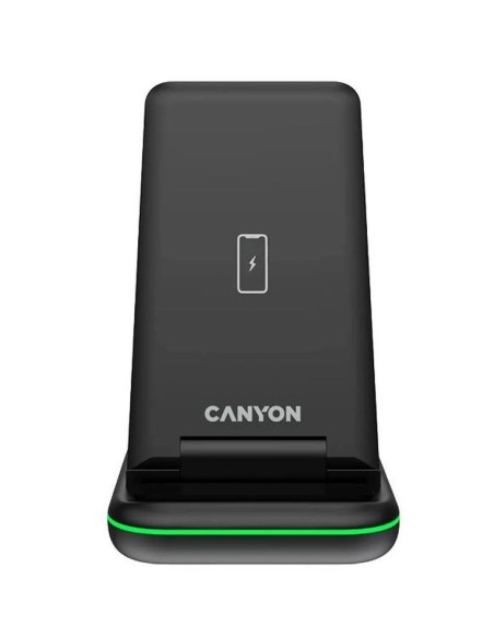 Canyon cargador inalambrico plegable ws-304 2 en 1 negro