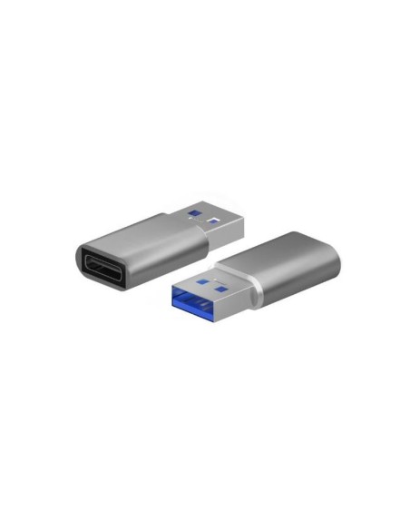 Aisens Adaptador Usb 3.2 Gen2 Usb-C Hembra A Usb-A Macho Gris