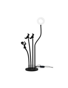 One+ anillo de luz led tree 4 en 1 de mesa 2xsoportes flexibles movil 1x soporte microfono
