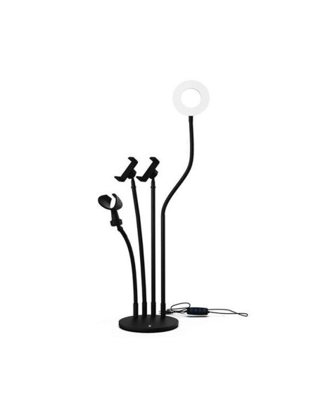 One+ anillo de luz led tree 4 en 1 de mesa 2xsoportes flexibles movil 1x soporte microfono