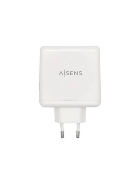 Aisens cargador pared 48w blanco 1xusb-c pd3.0 30w, 1xusb-a qc3.0 18w