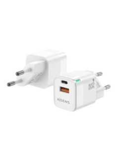 Aisens cargador pared asch-30w2p004-w- 30w- 1xusb- 1xusb-c -blanco