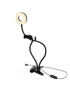 One+ anillo de luz led tree 2 en 1 con pinza soporte flexible movil 3 modos de luz