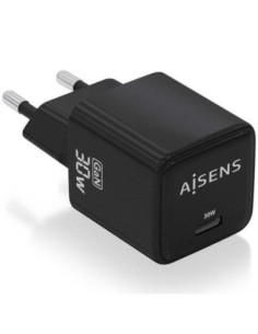 Aisens cargador gan de pared asch-30w1p036-bk usb-c 30w negro