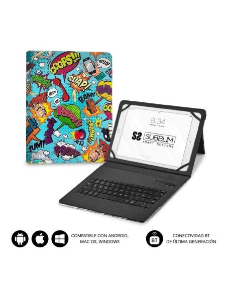 Subblim funda con teclado keytab pro bt para tablet de 9- 11 comic