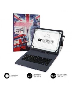 Subblim funda con teclado keytab pro micro usb - usb c england