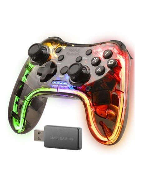 Mars gaming gamepad mgp24 inalambrico rgb/pc/ ps3/ ps4/ ps5 (limitada)/ xbox360/ rasperri pi/ mac/android*