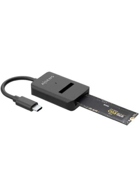 Aisens adaptador dock usb-c para ssd m2 sata- negro nvme ngff aisens asuc-m2d011-bk