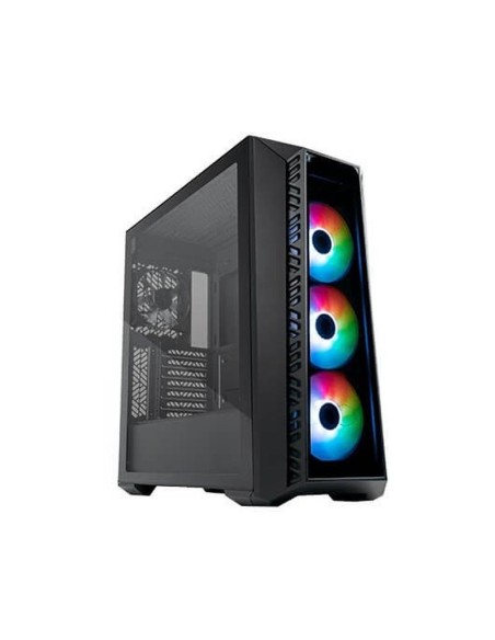 Cooler master carcasa mb520 black crist. temp/vent 3x120mm argb frontal