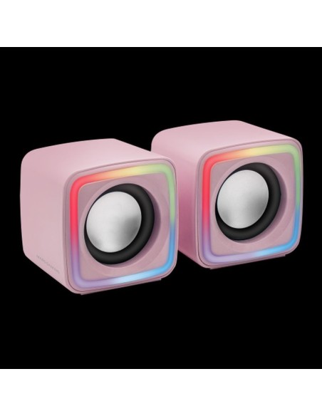 Mars gaming altavoces 2.0 rgb rosa