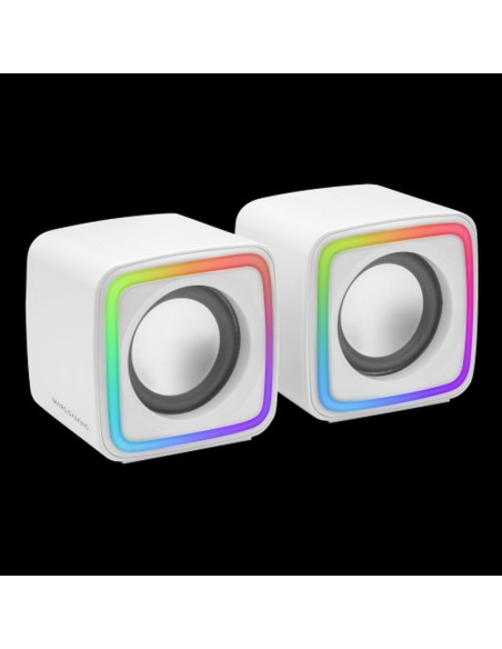 Mars gaming altavoces 2.0 rgb blanco