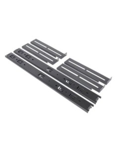 Unykach kit de railes 52094 para caja rack de 1u a 4u negro material acero / sistema telescopico / 35 kg, 4u, 48,3 cm (19), 45