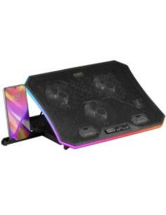 Mars gaming soporte refrigerante mnbc6 para portatiles hasta 19/ iluminacin led