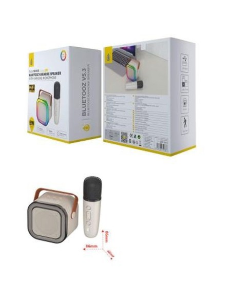 One+ altavoz bluetooth 5.3 + microfono blanco