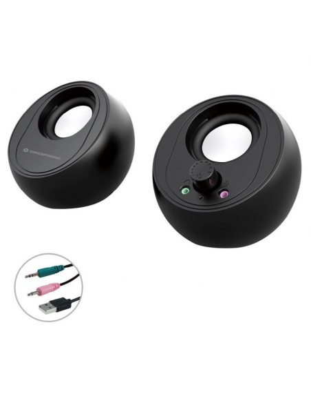 Conceptronic altavoces 2.0 bjorn01b negro 10w jack 3.5 y bluetooth alimentacion usb