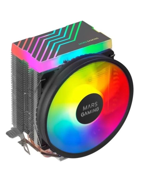 Mars gaming ventilador con disipador mcpu33 negro rgb iluminacion dual frgb