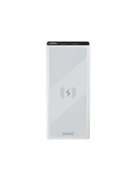 Savio powerbank 10000 induccion mah ba-06 blanco carga inalambrica