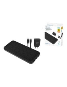 Platinet powerbank 10.000mah + cargador 20w + cable usb-c negro