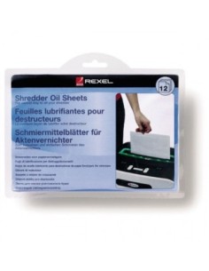Rexel pack 12 hojas lubricantes para destructora