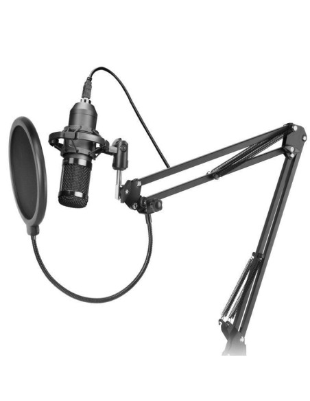 Mars gaming microfono profesional mmicpro negro ultra-alta definicion 196khz 24-bit adc doble filtro captacion capsula