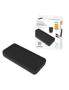 Platinet powerbank 20.000mah 20w cargador + cable 1m negro