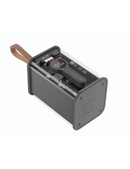 Gembird powerbank 18.000mah negro transaparente