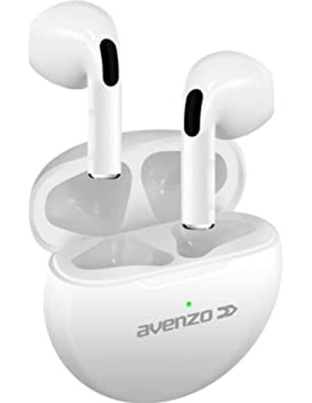 Avenzo Auriculares Tws Tactiles Con Estuche (Av-Tw5008w) Blanco