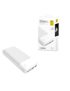Platinet powerbank 20.000mah polymero abs blanco
