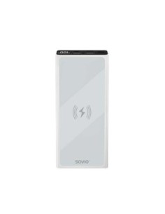 Savio powerbank 10000 induccion mah ba-06 blanco carga inalambrica