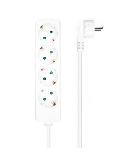Aisens regleta 4 tomas sin interruptor- blanca