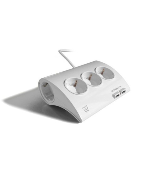 Ewent regleta de escritorio 5x con 2 puertos usb