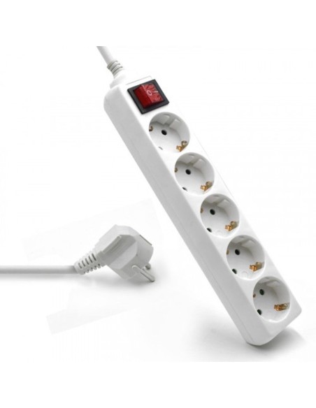 Ewent regleta 5 tomas schuko blanca 1.5m