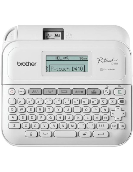 Brother rotuladora con teclado etiquetas ptd410