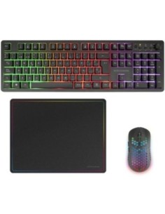Mars gaming teclado mcpwx + raton optico + alfombrilla negro