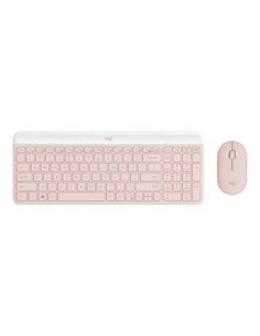 Logitech teclado y raton mk470 inalmabrico rosa