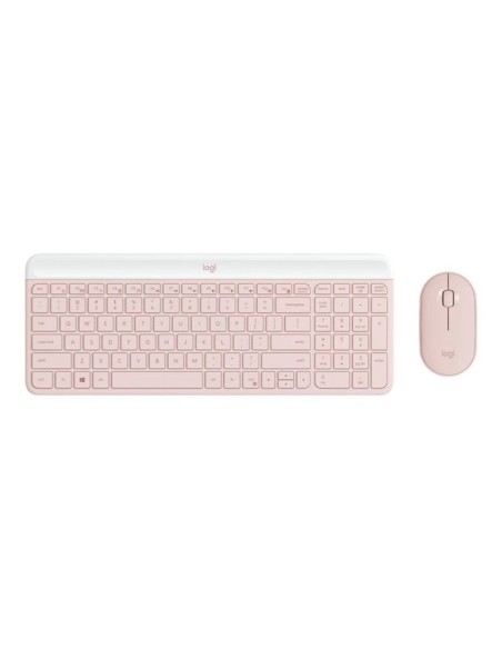 Logitech teclado y raton mk470 inalmabrico rosa