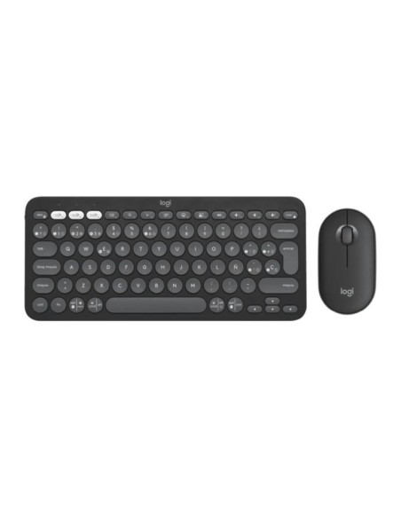 Logitech teclado y raton inalambrico pebble 2 negro