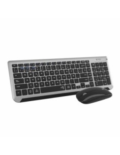 Subblim teclado con ratón bluetooth + 2.4g combo dual prestige extendido plata-negro
