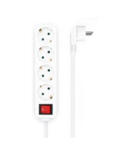 Aisens regleta 4 tomas con interruptor/ blanco