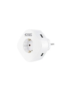 Nanocable base corriente con 3 tomas usb con enchufe integrado